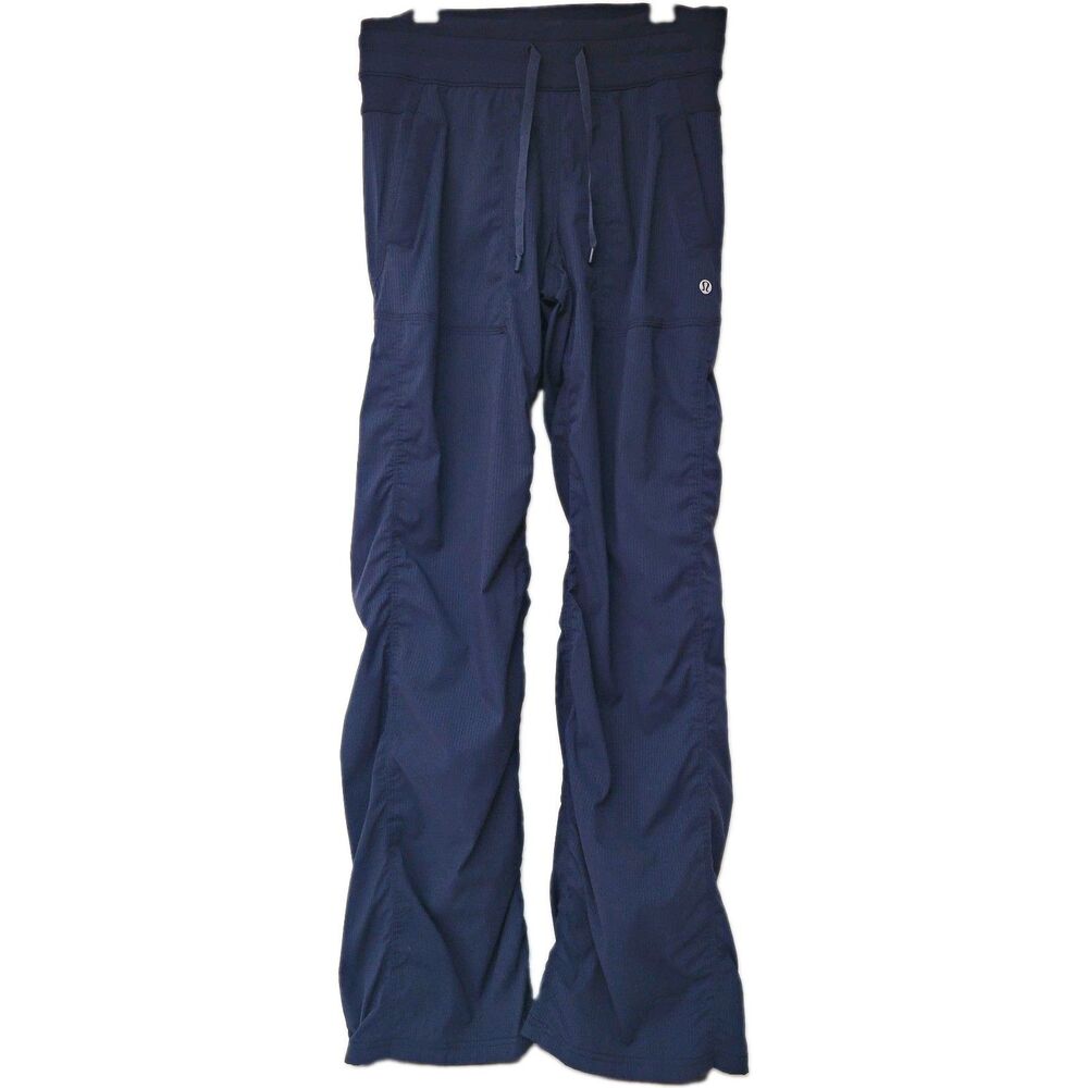 Lululemon Dance Studio Pants Women's 4 Blue Lightweight Drawstring Athletic